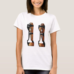 Orange And Black Basketball Number 11, T-Shirt