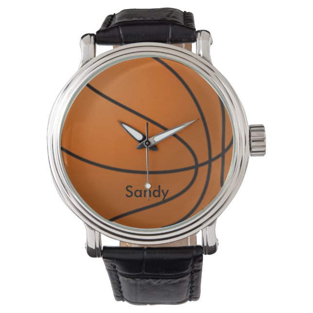 Orange and Black Basketball Watch (Front)