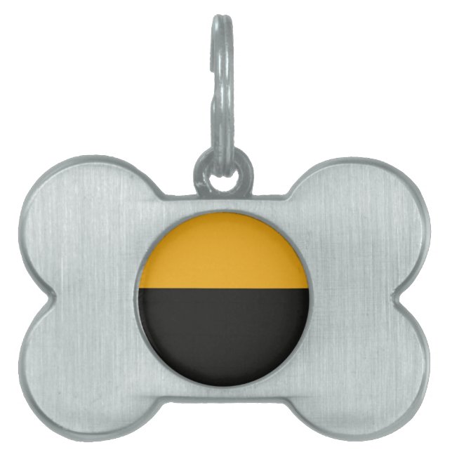 Orange And Black Block Art Pet Tag (Front)