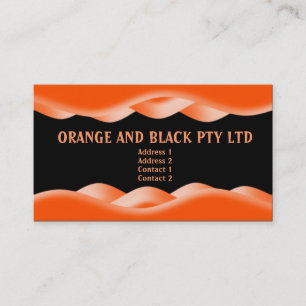 Orange and Black Business Card