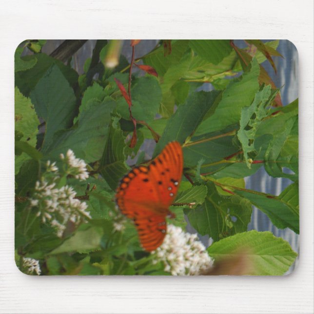 Orange and Black Butterfly at the Lake Mouse Mat (Front)