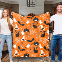 Orange And Black Classic Retro Halloween 
