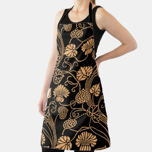 Orange and black Cloth Placemat Apron