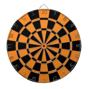 Orange And Black Dartboard