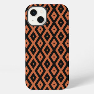 Orange and black diamond pattern Case-Mate iPhone 13 Case