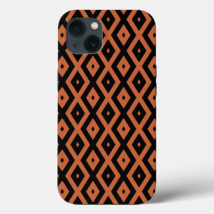 Orange and black diamond pattern Case-Mate iPhone  iPhone 13 Case