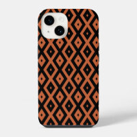 Orange and black diamond pattern