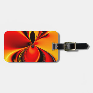Orange and Black Flavour Fractal Luggage Tag