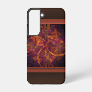 Orange And Black Fractal  Samsung Galaxy Case