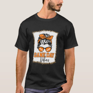 Orange and Black Game Day Vibes Football Women Leo T-Shirt