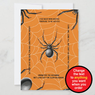 Orange and Black Halloween party Invitation