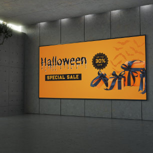 Orange and Black Halloween Sale Promotion Banner