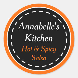 Orange and Black Kitchen Halloween Stickers