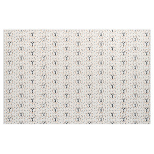 Orange and Black Megaphones Cheerleader Design Fabric