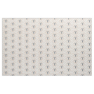 Orange and Black Megaphones Cheerleader Design Fabric