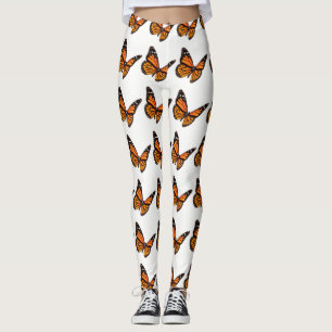 Orange and Black Monarch Butterfly Leggings
