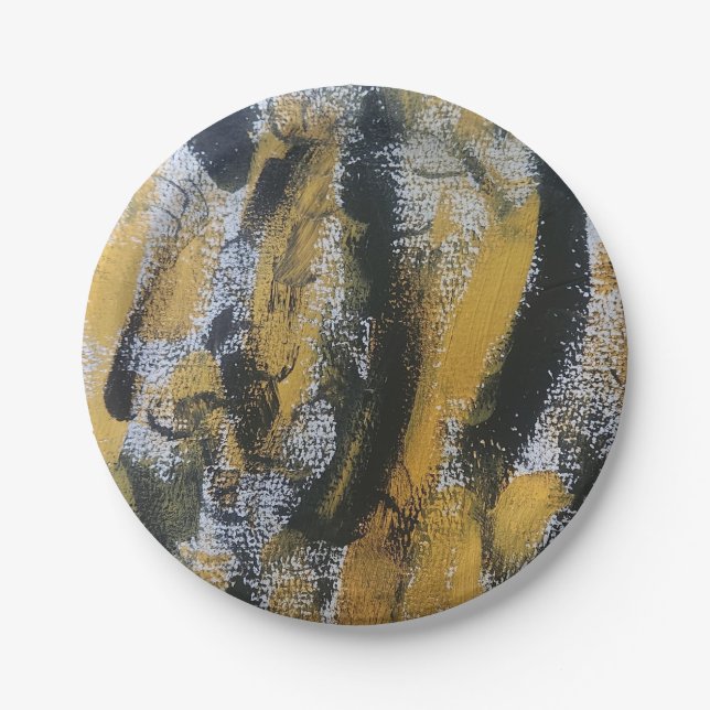 Orange and black paper plates (Front)