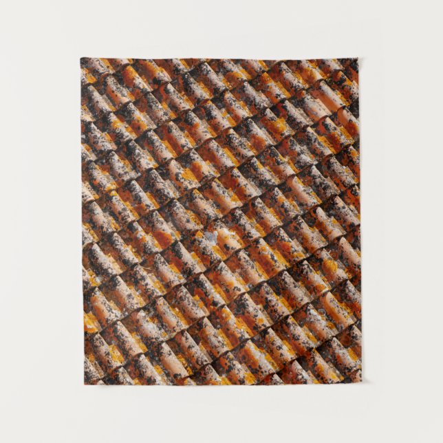 Orange-and-black roof shingles tapestry (Front)