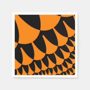 Orange and Black Scales Napkin