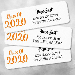 Orange and Black School Colors Class Year Address