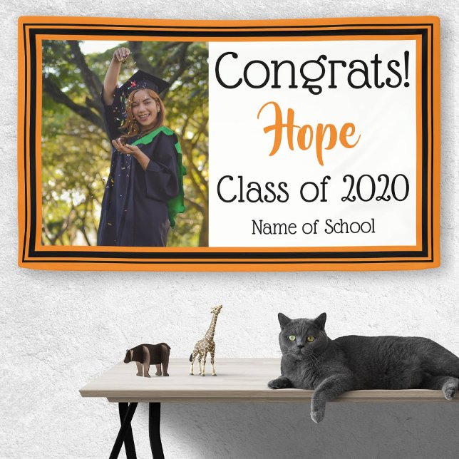 Orange and Black School Colours Photo Banner (Creator Uploaded)