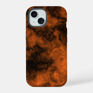 Orange and Black Smoke iPhone 15 Case