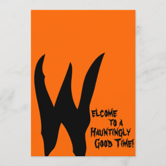 Orange and Black Spooky Invitation