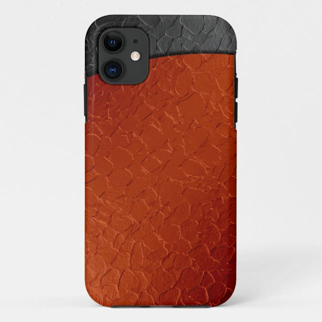 Orange and Black Stainless Steel Metal 2 Case-Mate iPhone Case (Back)