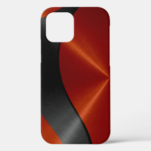Orange and Black Stainless Steel Metal iPhone 12 Pro Case