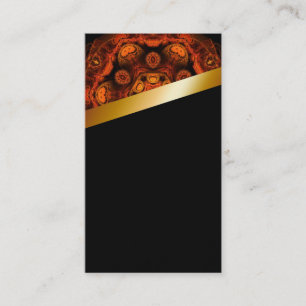 Orange and black Standard Business Card U