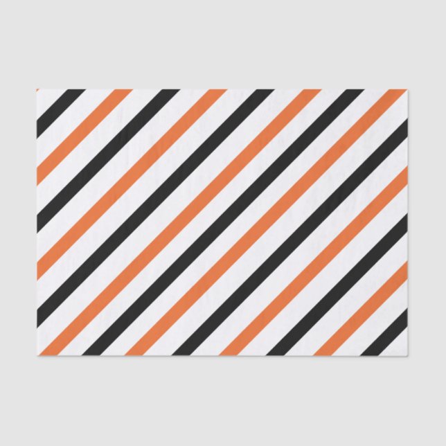 Orange and Black Striped Tissue Paper (Front)