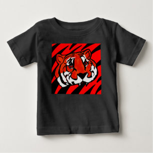 ORANGE AND BLACK STRIPES BABY T-Shirt