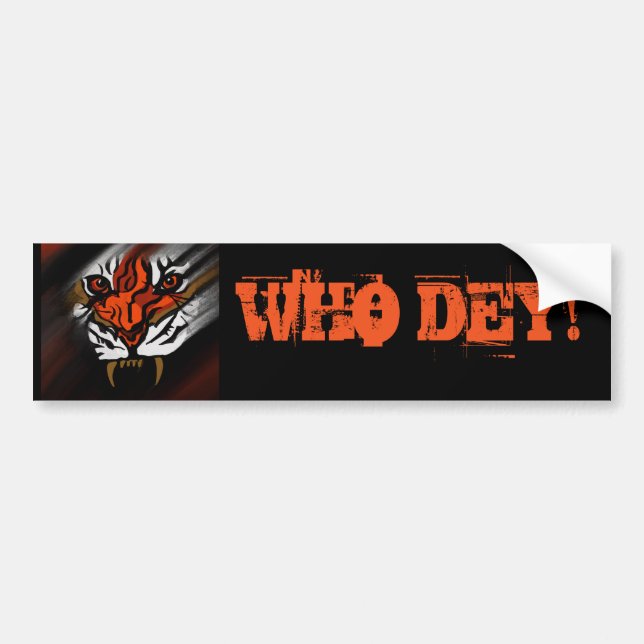 ORANGE AND BLACK STRIPES    BUMPER STICKER (Front)