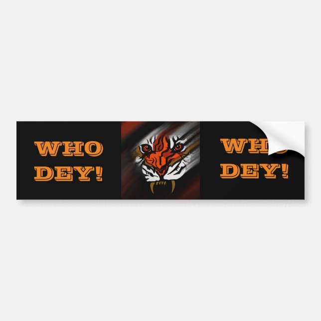 ORANGE AND BLACK STRIPES  BUMPER STICKER (Front)