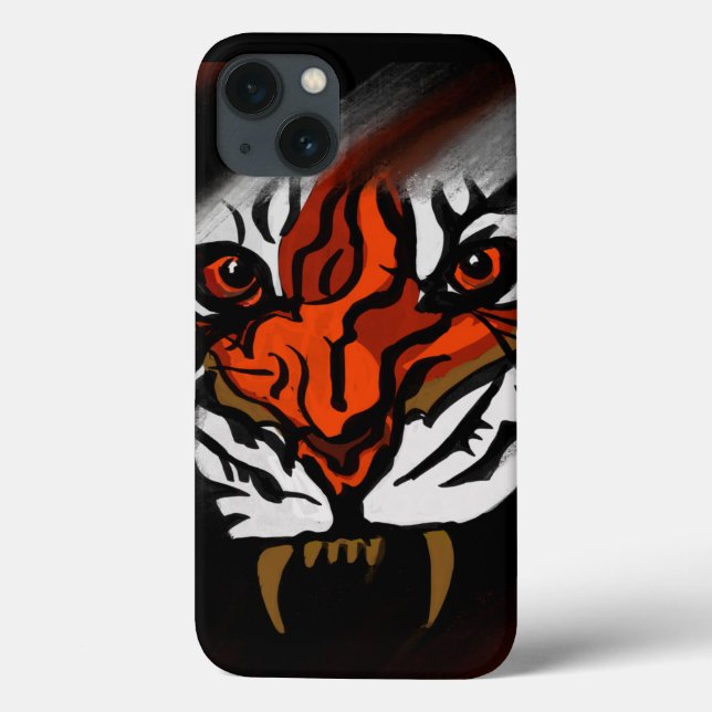 ORANGE AND BLACK STRIPES   Case-Mate iPhone CASE (Back)