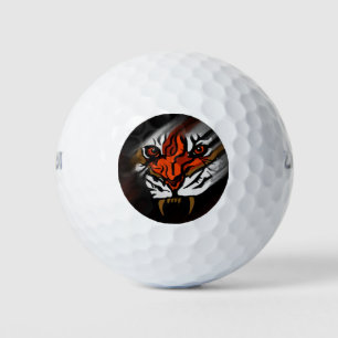 ORANGE AND BLACK STRIPES GOLF BALLS