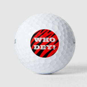 ORANGE AND BLACK STRIPES GOLF BALLS