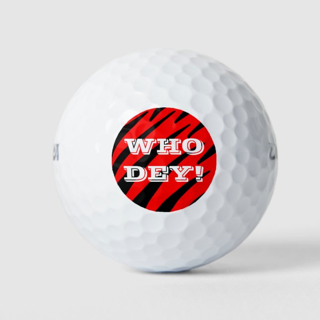 ORANGE AND BLACK STRIPES  GOLF BALLS (Front)