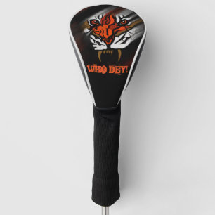 ORANGE AND BLACK STRIPES     GOLF HEAD COVER