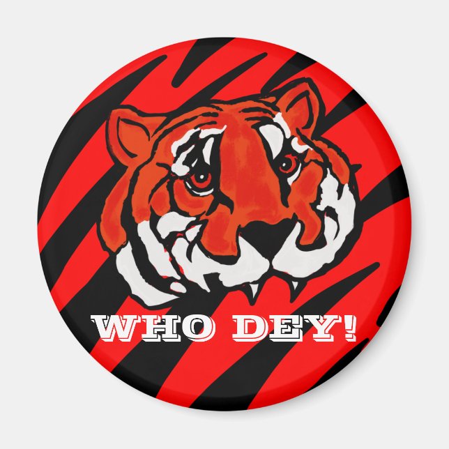 ORANGE AND BLACK STRIPES  MAGNET (Front)