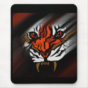 ORANGE AND BLACK STRIPES     MOUSE MAT
