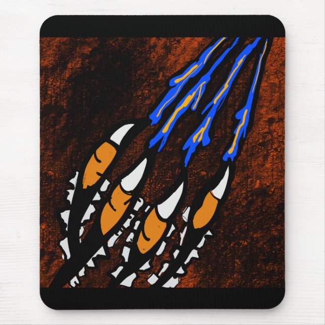 ORANGE AND BLACK STRIPES     MOUSE MAT (Front)