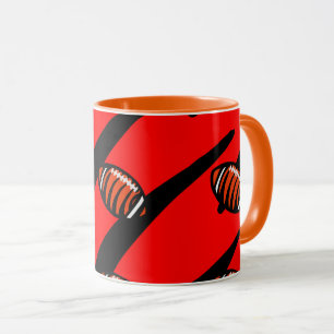 ORANGE AND BLACK STRIPES  MUG