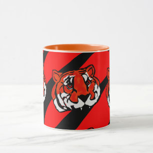 ORANGE AND BLACK STRIPES  MUG