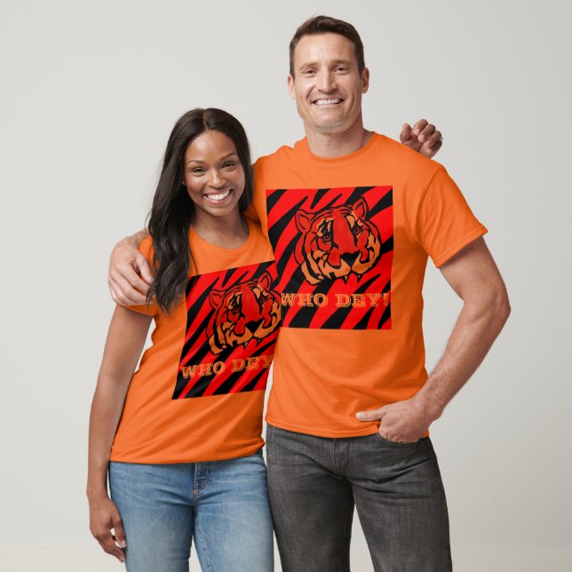 ORANGE AND BLACK STRIPES  T-Shirt (Unisex)