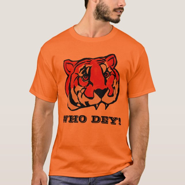 ORANGE AND BLACK STRIPES  T-Shirt (Front)