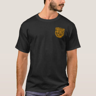 Orange and Black Tiger Print Pocket Wild Cat Fan T-Shirt
