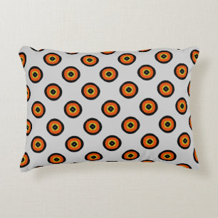 Orange and Black Unique Pattern Decorative Cushion
