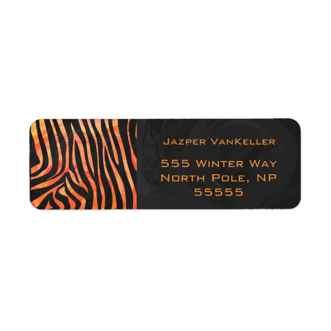 Orange and Black Zebra Monogram (Front)