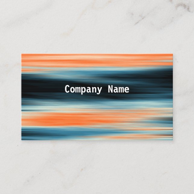 Orange and Blue Abstract Pattern Business Card (Front)